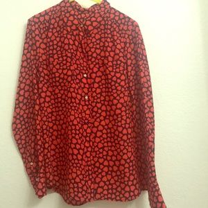 Adorable J Crew Heart blouse